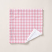 Pink Gingham Pattern Girly Check Plaid Checkered Bad Handdoek (Wasdoekje)
