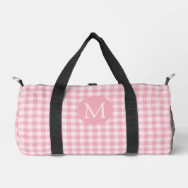 Pink Gingham Pattern Girly Checker Plaid Monogram Plunjezak