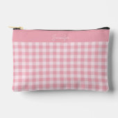 Pink Gingham Pattern Girly Checkered Plaid Name Etui (Voorkant)