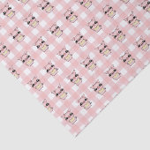 Pink Gingham Piggy Tissuepapier (Detail)