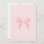 Pink Gingham Pink Bow Verjaardag Kaart (Achterkant)