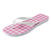 Pink Gingham Plaid Cottagecore Teenslippers (Schuin)