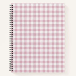 Pink Gingham Plaid Stripe Notitieboek