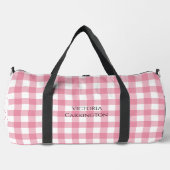 Pink Gingham Polkadot Vintage Personalized  Plunjezak (Voorkant)
