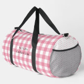 Pink Gingham Polkadot Vintage Personalized  Plunjezak (Rechterhoek)