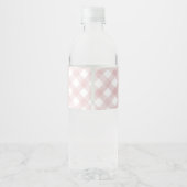 Pink Gingham Silly Goose Baby Shower Waterfles Etiket (Achterkant)