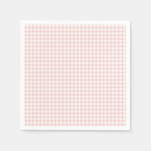 Pink Gingham Spring Birthday Party Servet