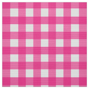 Pink Gingham Stof
