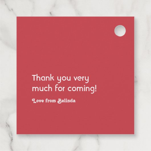 Pink Gingham & Strawberry Berry eerste verjaardag Bedankjes Labels (Achterkant)