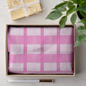 Pink Gingham Stripe Check Pattern Tissuepapier (Geschenk)