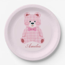 Pink Gingham Teddy