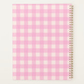 Pink Gingham Teddy Planner (Achterkant)