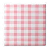 Pink Gingham Tegeltje (Voorkant)