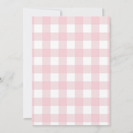 Pink Gingham Watermelon First Birthday Invitation (Dos)