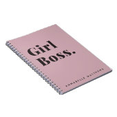 Pink Girl Boss Babe Small Business Owner Carnet (Côté Droit)
