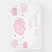 Pink Girl Cloud Stars Baby Sprinkle Spandoek (Verticaal)
