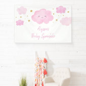 Pink Girl Cloud Stars Baby Sprinkle Spandoek (Insitu)