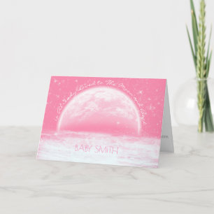 Pink Girl Love to the Moon en Back Baby shower
