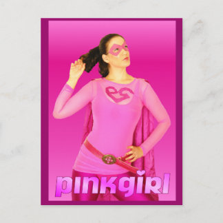 Pink Girl Mail Briefkaart