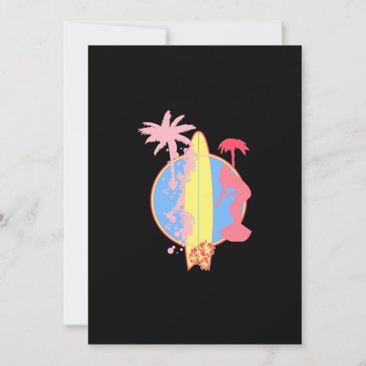 Pink Girl Surf logo Kaart (Voorkant)