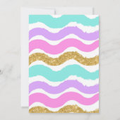 Pink Girls Waterslide Anniversaire Bash Invitation (Dos)