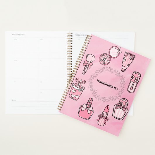 Pink Girly Aesthetic Background Planner (Display)