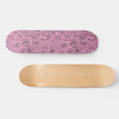 Pink Girly Boho Sketch Glitter Glam Monogram Skateboard (Horizontaal)