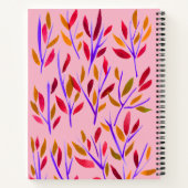 Pink Girly gepersonaliseerd schetsboek Notitieboek (Achterkant)