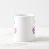 Pink Girly gepersonaliseerde lieveheersbeestje Mok (Center)