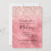 Pink Girly Glam Sparkle Glitter Kaart (Voorkant)