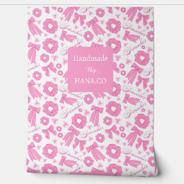Pink Girly Scrunchies Pattern Cute Hair Accessory  Behang
