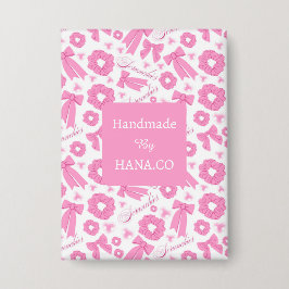 Pink Girly Scrunchies Pattern Cute Hair Accessory  Button