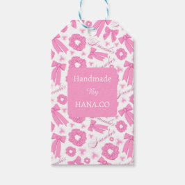 Pink Girly Scrunchies Pattern Cute Hair Accessory  Cadeaulabel