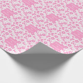 Pink Girly Scrunchies Pattern Cute Hair Accessory  Cadeaupapier (Hoek)