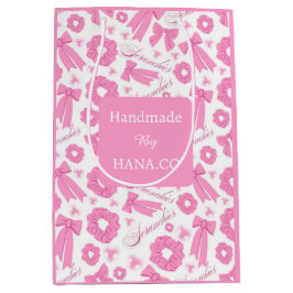 Pink Girly Scrunchies Pattern Cute Hair Accessory  Medium Cadeauzakje