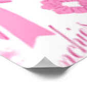 Pink Girly Scrunchies Pattern Cute Hair Accessory  Poster (Hoek)