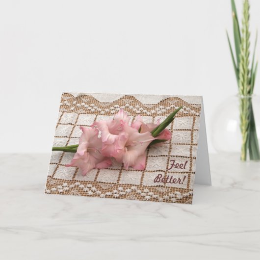 Pink Gladiola Obtenir la carte de bien (Devant)