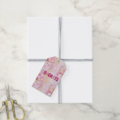 Pink Glam "Congrats" Gift Label Cadeaulabel (Met Touw)