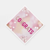 Pink Glam "Congrats" party servetten (Hoek)