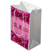 Pink Glam Félicitations Sac cadeau (Devant Angle)