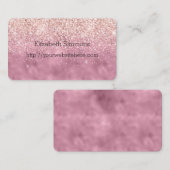Pink Glam Glitz Glitter Visitekaartje (Voorkant / Achterkant)