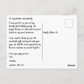 Pink Glitter, 21ste verjaardag Briefkaart (Achterkant)