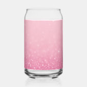 Pink Glitter – Aangepaste naam & Initialen Blikvorm Glas (Achterkant)