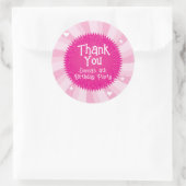 Pink Glitter Barbie Thank You Favor Stickers (Sac)