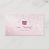 Pink Glitter Bread Logo Bakery Visitekaartje (Voorkant)