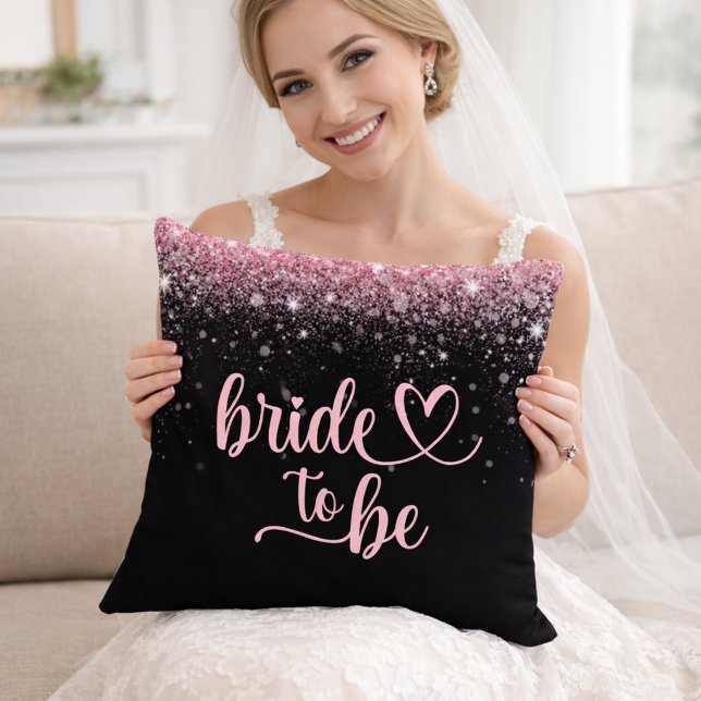 Pink Glitter Bridal Shower Cushion Kussen (Creator heeft geüpload)
