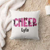 Pink Glitter Cheerleader Cheer Personalized Kussen (Deken)