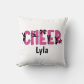 Pink Glitter Cheerleader Cheer Personalized Kussen (Voorkant)