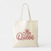 Pink Glitter Craft Queen Tote Bag (Achterkant)