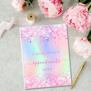 Pink glitter holographic unicorn name 2023